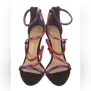 Alexandre Birman Leather accent sandals 💗🖤💜
